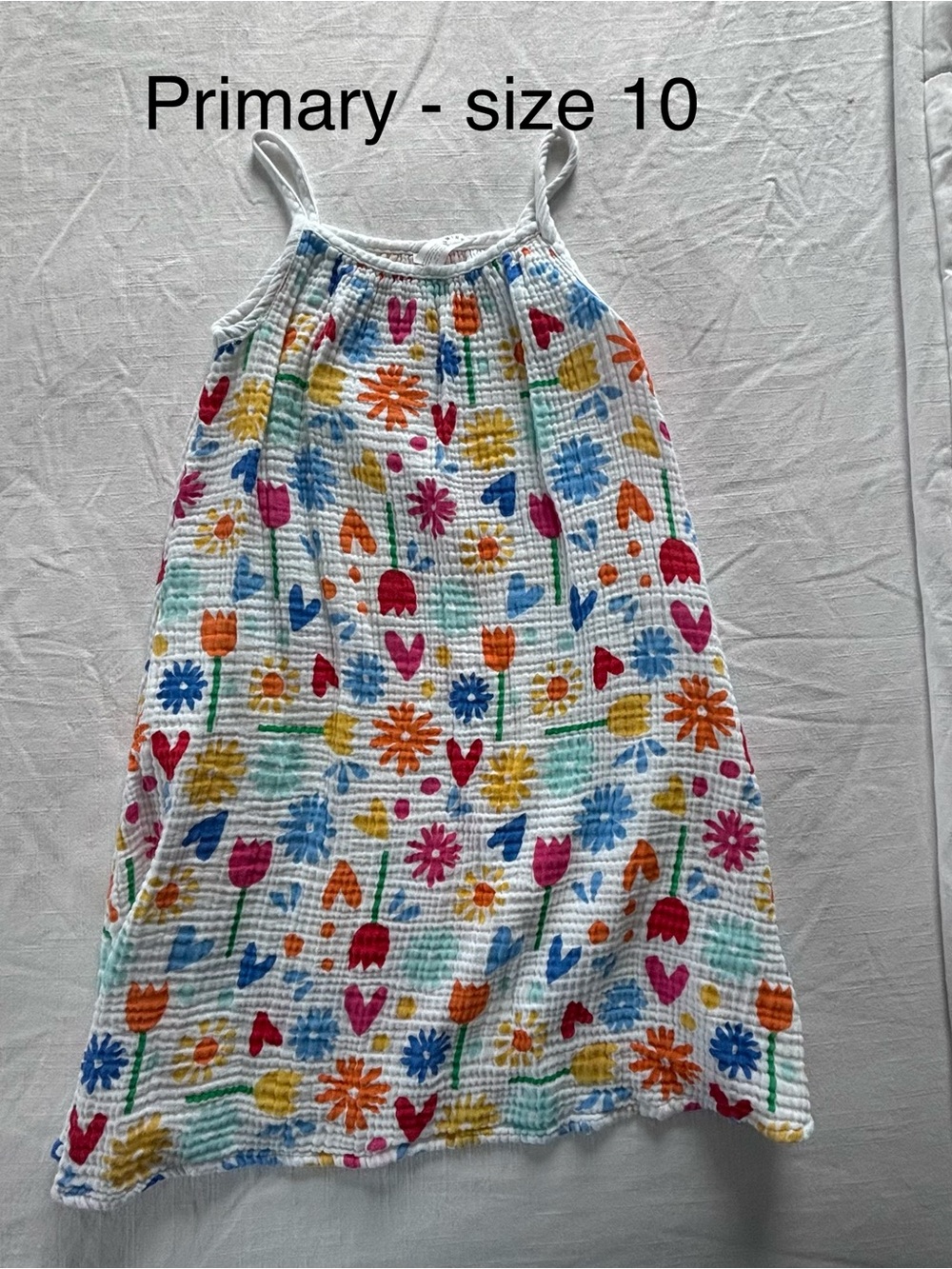 Primary Gauze Sundress with Multicolor Floral Print